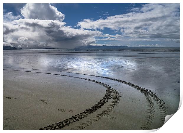 Tracks in the sand Print by Richard Thomas