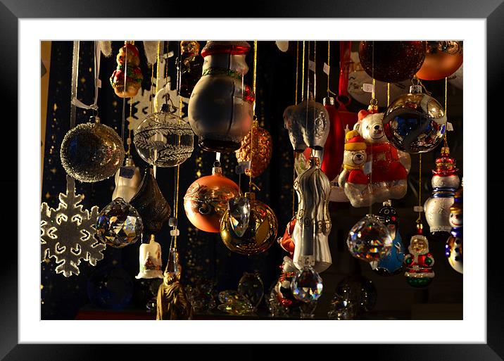 Christmas Market in Germany Framed Mounted Print by barbara walsh