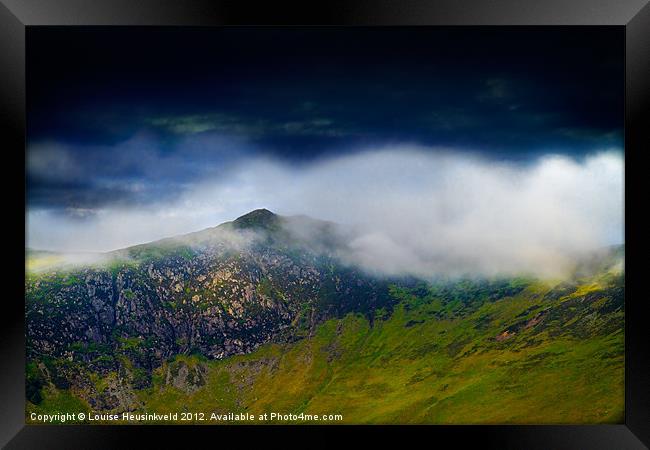 Clouds over Bull Crag and Maiden Moor Framed Print by Louise Heusinkveld