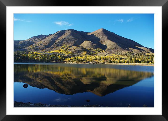 Red Lake, California Framed Mounted Print by Claudio Del Luongo