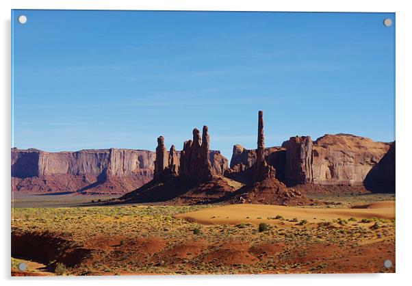 Sand and rocks in Monument Valley, Arizona Acrylic by Claudio Del Luongo