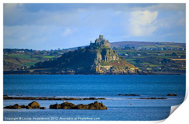 St Michaels Mount, Cornwall Print by Louise Heusinkveld