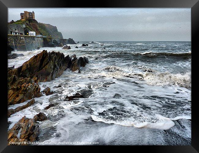 Rough Seas at Illfracombe (3) Framed Print by Lilian Marshall