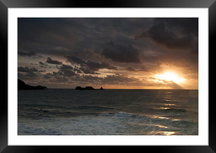 Clonque Sunset Framed Mounted Print by Tracey Whitefoot