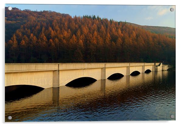 Ladybower Viaduct,Peak District Acrylic by Darren Galpin