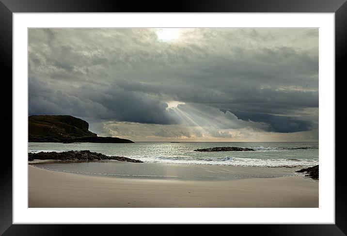 Tiree Beach, Inner Hebrides, Scotland Framed Mounted Print by Louise Bellin