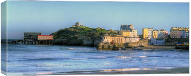 Tenby Panorama Canvas Print by Steve Duckworth