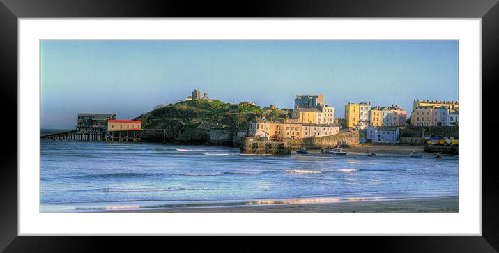 Tenby Panorama Framed Mounted Print by Steve Duckworth