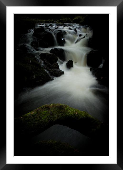 Rumbling Bridge Waterfall, Crook of Devon, Scotlan Framed Mounted Print by Louise Bellin
