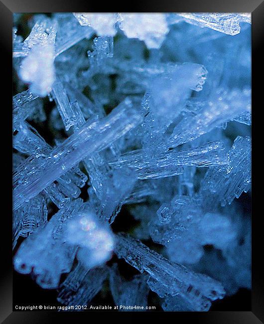 Ice Crystals Macro Framed Print by Brian  Raggatt
