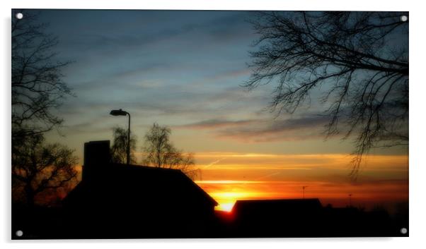 oledinburgh sunset Acrylic by dale rys (LP)