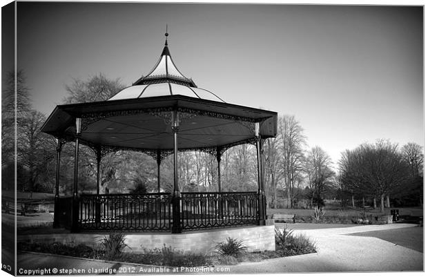 Band stand in monochrome Canvas Print by stephen clarridge