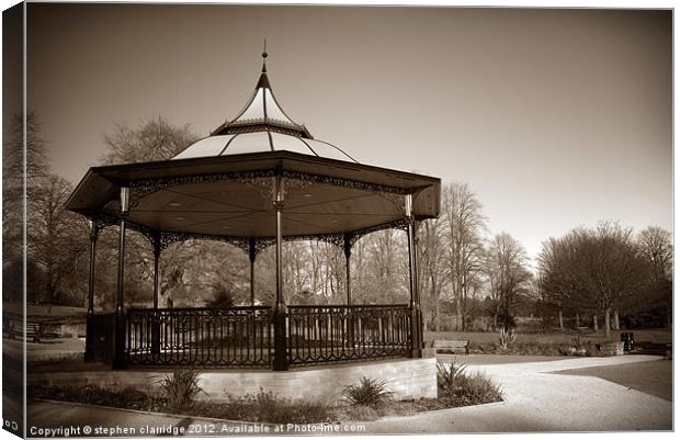 Band stand in sepia Canvas Print by stephen clarridge