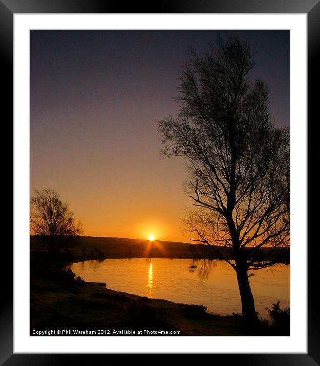 Sunrise Silhouettes Framed Mounted Print by Phil Wareham