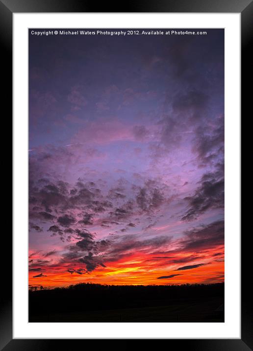 Sunset over Georgia Framed Mounted Print by Michael Waters Photography