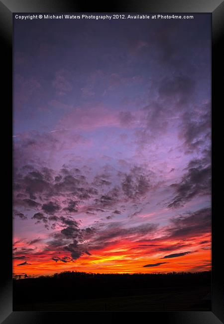 Sunset over Georgia Framed Print by Michael Waters Photography