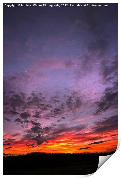Sunset over Georgia Print by Michael Waters Photography
