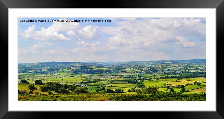 Towy Valley Framed Mounted Print by Paula J James