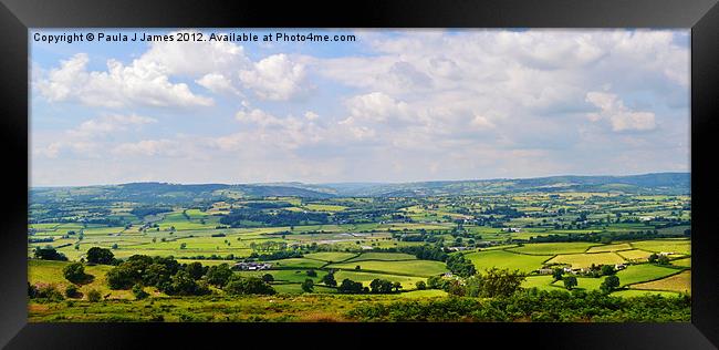Towy Valley Framed Print by Paula J James