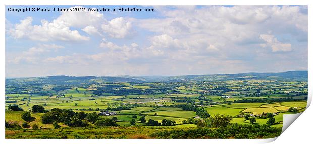 Towy Valley Print by Paula J James