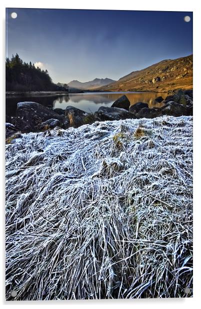 frosty morning in snowdonia Acrylic by meirion matthias