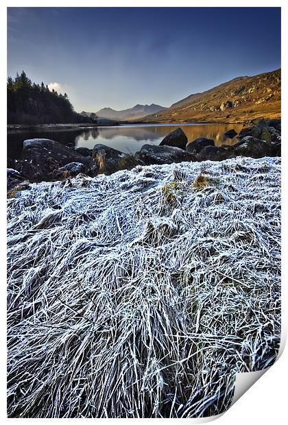 frosty morning in snowdonia Print by meirion matthias