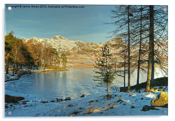 Winter At Blea Tarn Acrylic by Jamie Green