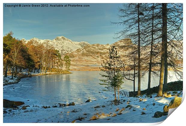Winter At Blea Tarn Print by Jamie Green