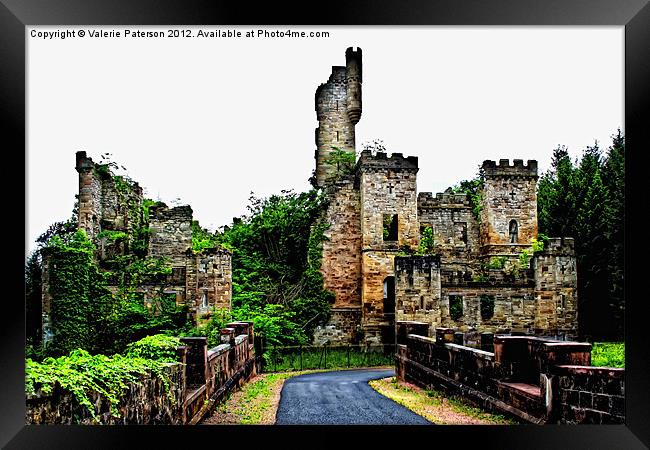 Ruins At Loudoun Castle Framed Print by Valerie Paterson