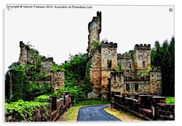 Ruins At Loudoun Castle Acrylic by Valerie Paterson