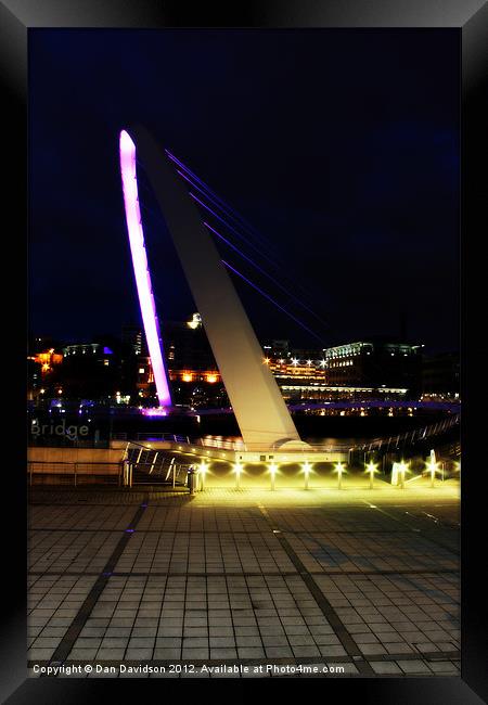 Gateshead Millennium Bridge Orton Framed Print by Dan Davidson