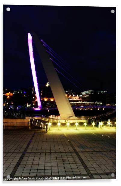 Gateshead Millennium Bridge Orton Acrylic by Dan Davidson