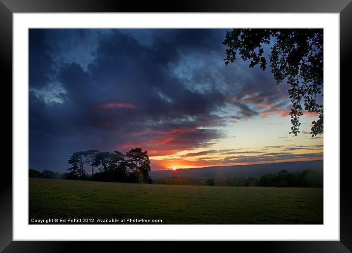 Kentish Sunset Framed Mounted Print by Ed Pettitt