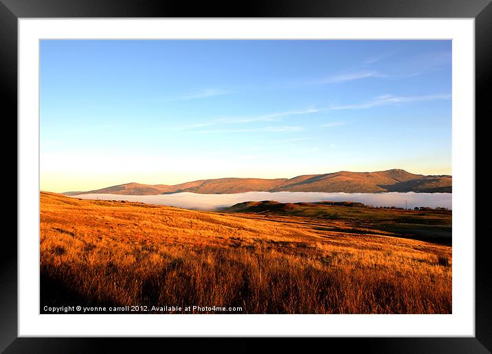 Mist over Loch Tay, Scotland Framed Mounted Print by yvonne & paul carroll