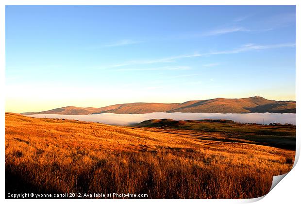 Mist over Loch Tay, Scotland Print by yvonne & paul carroll