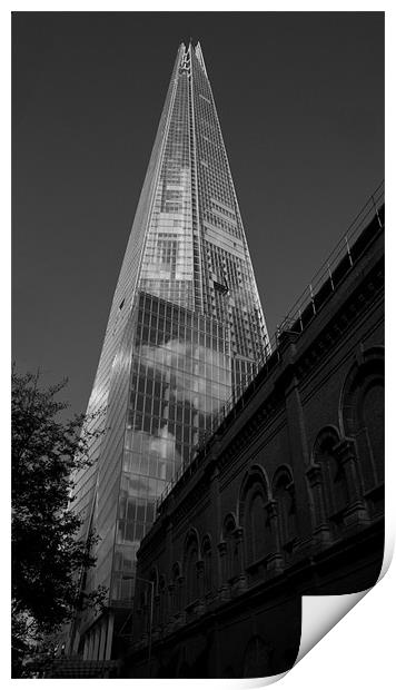 The Shard skyline BW Print by David French