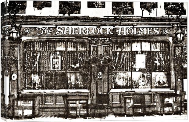 The Sherlock Holmes Pub Art Canvas Print by David Pyatt