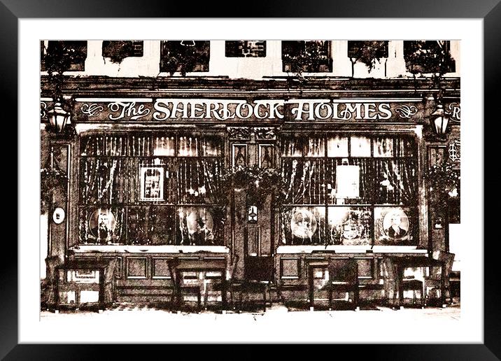 The Sherlock Holmes Pub Art Framed Mounted Print by David Pyatt
