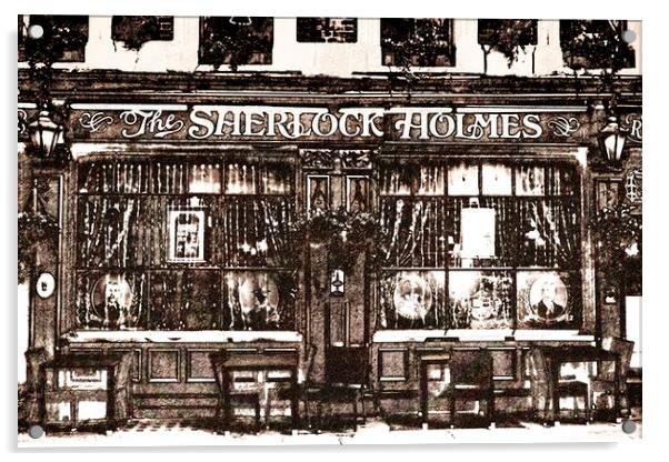 The Sherlock Holmes Pub Art Acrylic by David Pyatt