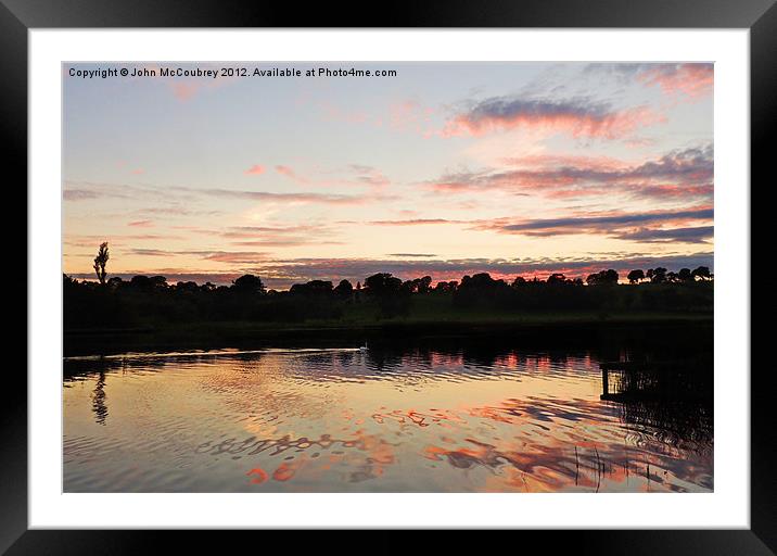 Lough Erne in County Fermanagh Framed Mounted Print by John McCoubrey