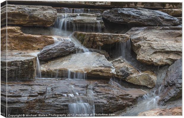 River Rock Waterfall Canvas Print by Michael Waters Photography