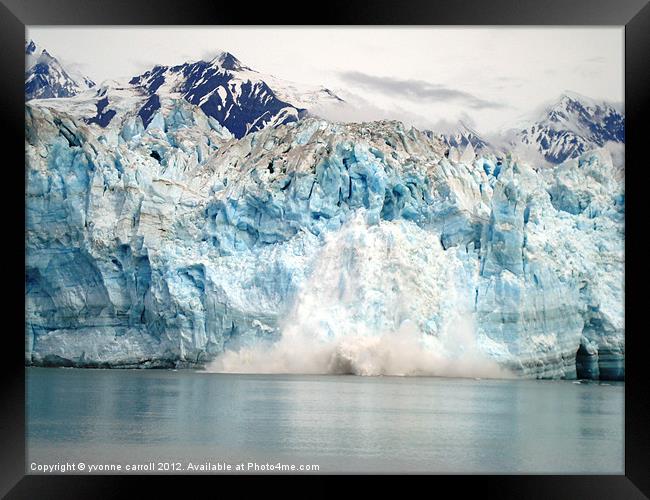 Hubbard Glacier, Alaska Framed Print by yvonne & paul carroll