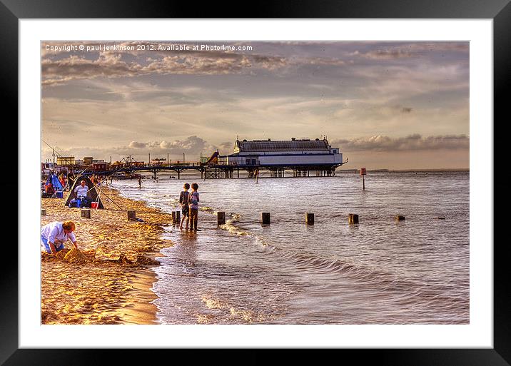 Cleethorpes Beach in Summer Framed Mounted Print by paul jenkinson