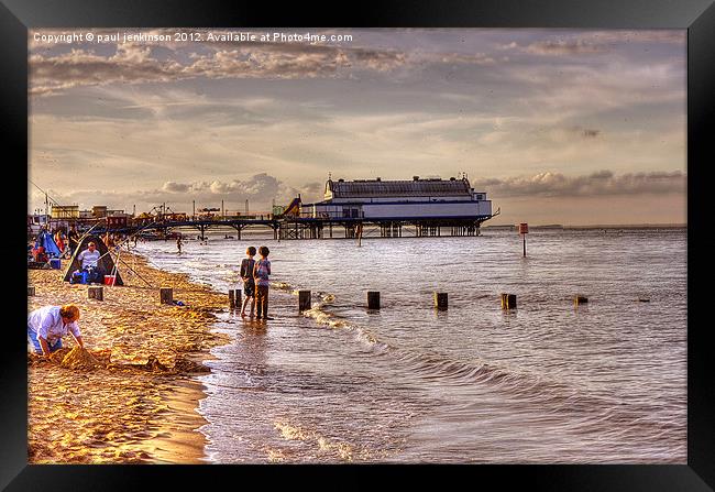 Cleethorpes Beach in Summer Framed Print by paul jenkinson