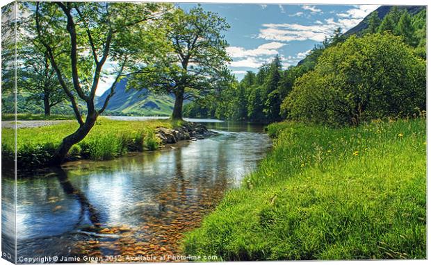 A Summer Stream Canvas Print by Jamie Green