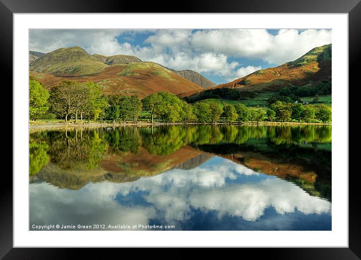 Buttermere In October Framed Mounted Print by Jamie Green