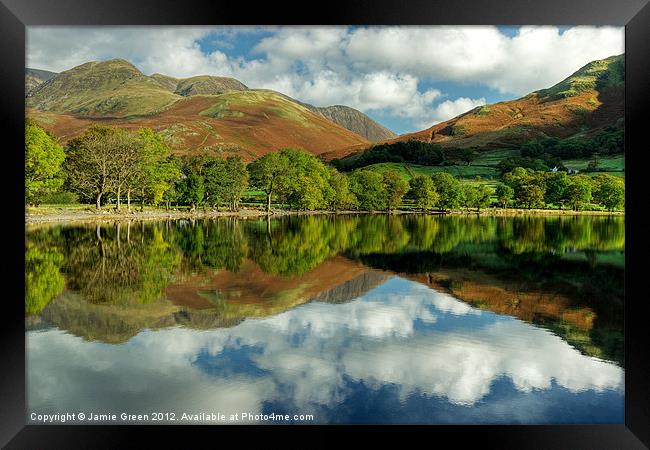 Buttermere In October Framed Print by Jamie Green
