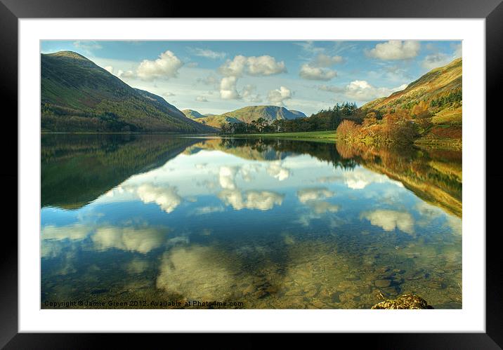 Buttermere Reflections Framed Mounted Print by Jamie Green