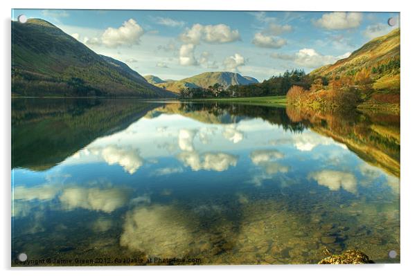 Buttermere Reflections Acrylic by Jamie Green