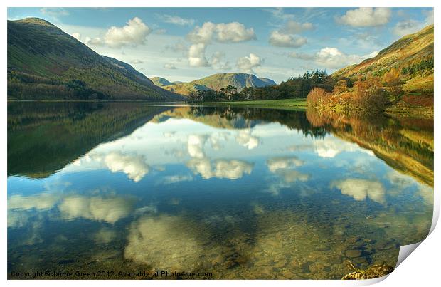 Buttermere Reflections Print by Jamie Green
